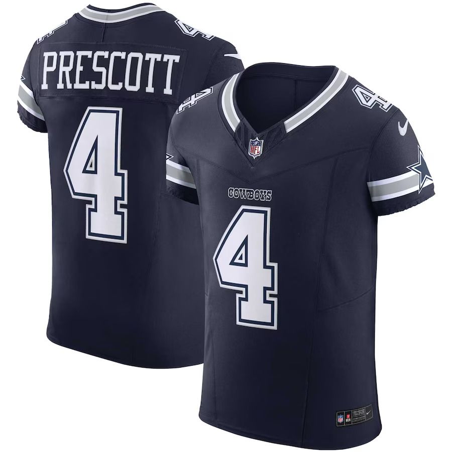 Men Dallas Cowboys 4 Dak Prescott Nike Navy Vapor F.U.S.E. Elite NFL Jersey